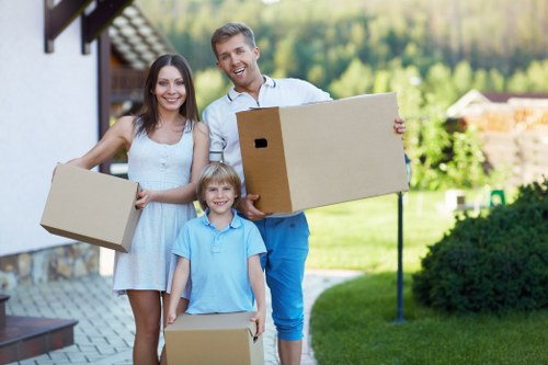 Careful handling of retail stock and workstations during a local move
