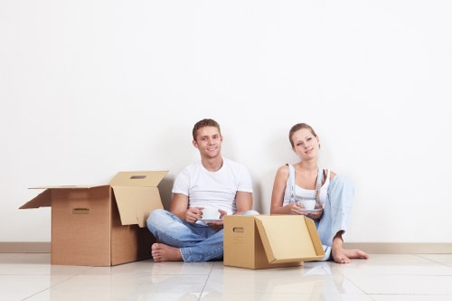 Secure loading of household items into a van