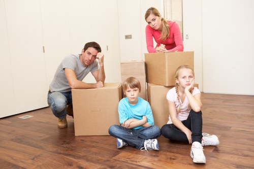 Careful loading of household items during a West Wickham removal service