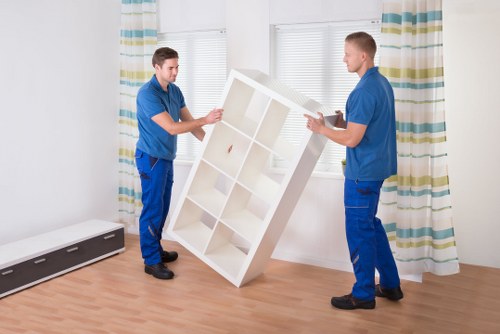 Checklist and packing materials for a home relocation