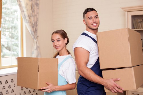 Local removals van service navigating residential streets in West Wickham